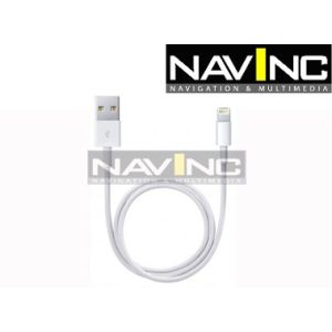 iPod, iPad & iPhone dockcable Lightning --> USB color white 1 meter