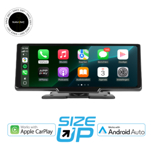 Size UP universal CARplay & Android Auto 10.26 touch screen monitor with camera