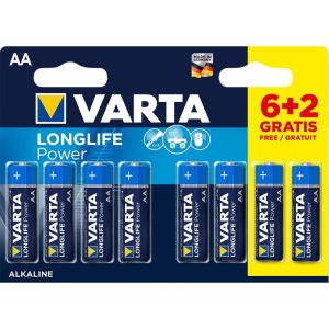 Varta Longlife Battery AA 1.5V Alkaline in blister (8 pieces)